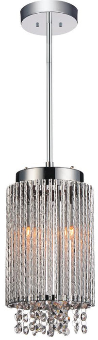 2 Light Drum Shade Mini Pendant with Chrome finish