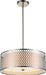 3 Light Drum Shade Chandelier with Satin Nickel finish