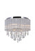 9 Light Drum Shade Flush Mount with Chrome finish