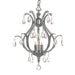 Dawson 3 Light Hand Cut Crystal Pewter Mini Chandelier