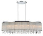 7 Light Drum Shade Chandelier with Chrome finish