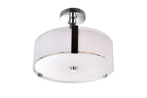 4 Light Drum Shade Chandelier with Chrome finish