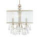 Hampton 3 Light Chrome Clear Crystal Drum Shade Chandelier