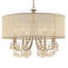 Hampton 8 Light Drum Shade Brass Chandelier