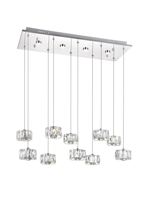 LED Multi Light Pendant with Chrome finish