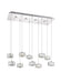 LED Multi Light Pendant with Chrome finish