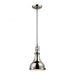 Rutherford 1-Light Mini Pendant in Polished Nickel with Metal Shade