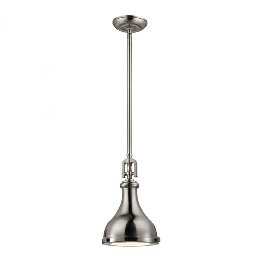 Rutherford 1-Light Mini Pendant in Brushed Nickel with Metal Shade