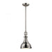 Rutherford 1-Light Mini Pendant in Brushed Nickel with Metal Shade