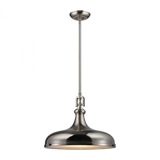 Rutherford 1-Light Pendant in Brushed Nickel with Metal Shade