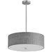 4LT Incandescent Pendant SC w/ Grey Shade