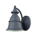 Langhorn 1-Light Outdoor Wall Lamp in Aged Zinc