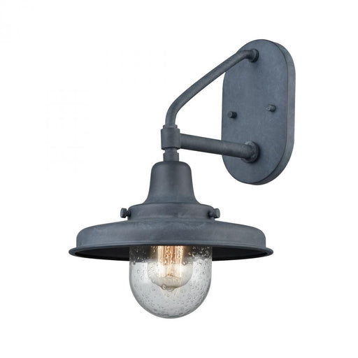 Vinton Station 1-Light Outdoor Wall Lamp in Aged Zinc