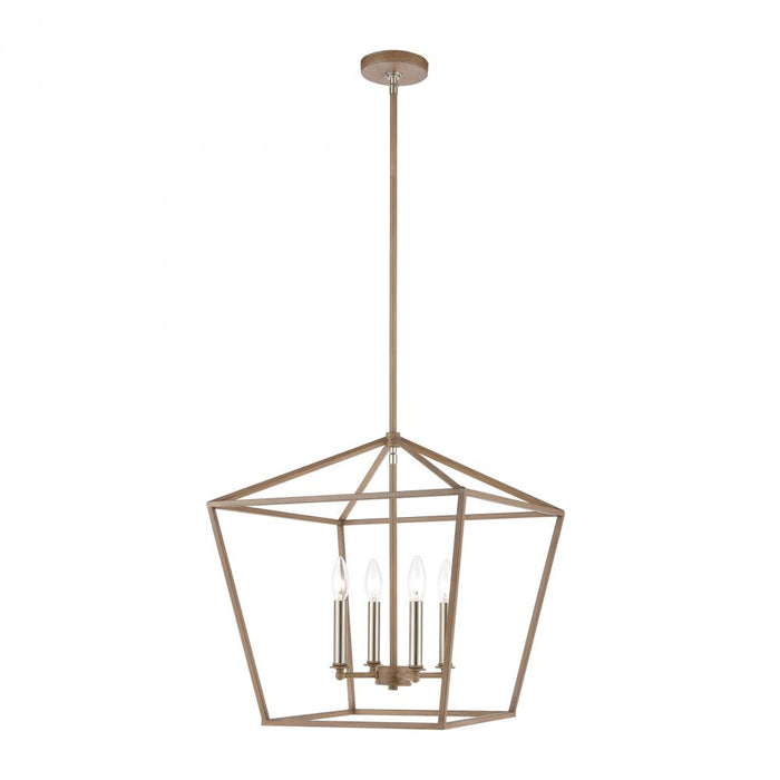 Fairfax 4-Light Chandelier in Light Wood