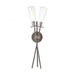 Stix 2-Light Sconce in Bronze Rust with Seedy Glass