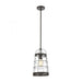 Azaria 1-Light Mini Pendant in Oil Rubbed Bronze with Water Glass