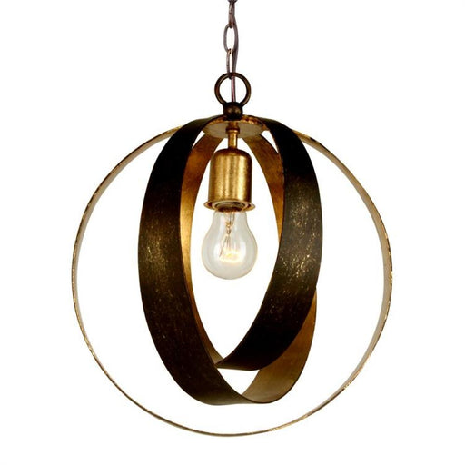 Luna 1 Light Bronze & Gold Sphere Mini Chandelier