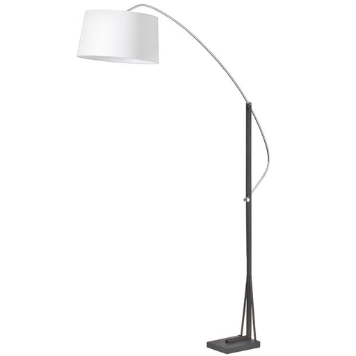 Arc Floor Lamp w/WH Linen Shade