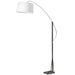 Arc Floor Lamp w/WH Linen Shade