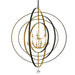 Luna 9 Light English Bronze & Antique Gold Chandelier