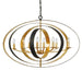 Luna 8 Light Bronze & Gold Oval Chandelier