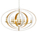 Luna 8 Light Matte White & Antique Gold Chandelier