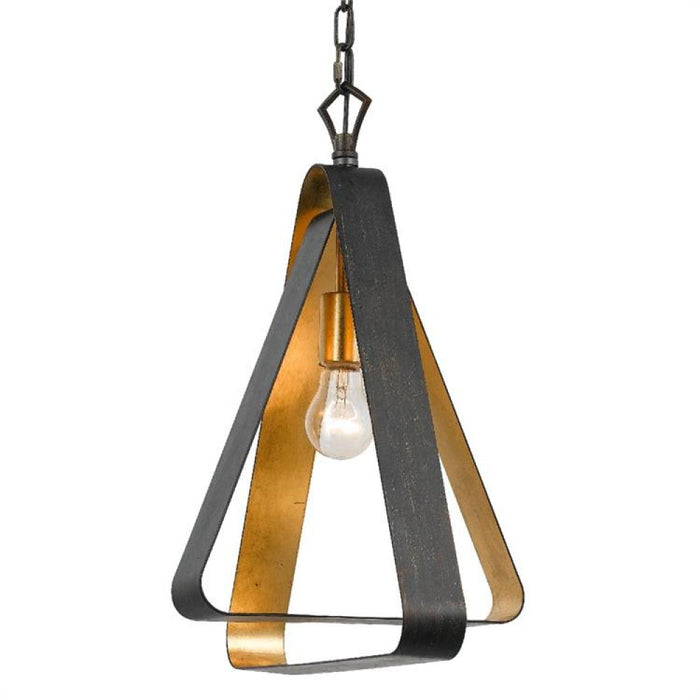 Luna 1 Light English Bronze & Gold Mini Chandelier