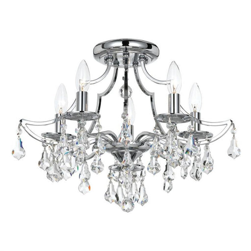 Cedar 5 Light Swarovski Polished Chrome Ceiling Mount