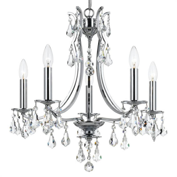 Cedar 5 Light Swarovski Polished Chandelier