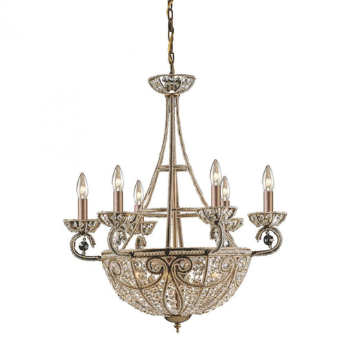 Elizabethan 10-Light Chandelier in Dark Bronze with 32% Lead Crystal