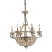 Elizabethan 10-Light Chandelier in Dark Bronze with 32% Lead Crystal