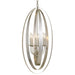 Luna 6 Light Antique Silver Chandelier