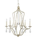 Manning 6 Light Silver Leaf Chandelier