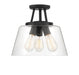 Calhoun 3 Light  Matte Black Semi-Flush