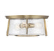 Dash 3 Light Warm Brass Flush Mount