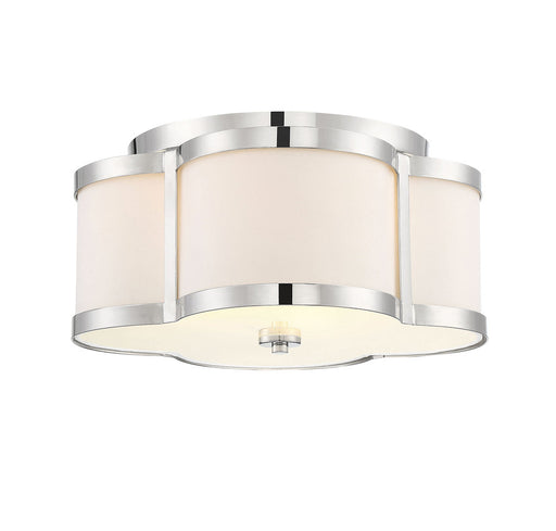 Lacey 3 Light Polished Nickel Semi-Flush