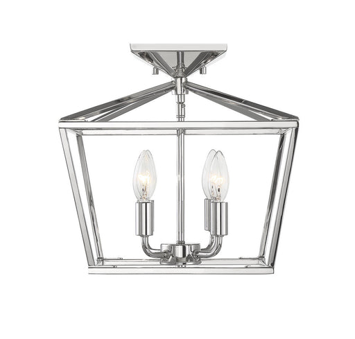 Townsend 4 Light Polished Nickel Semi-Flush Mount