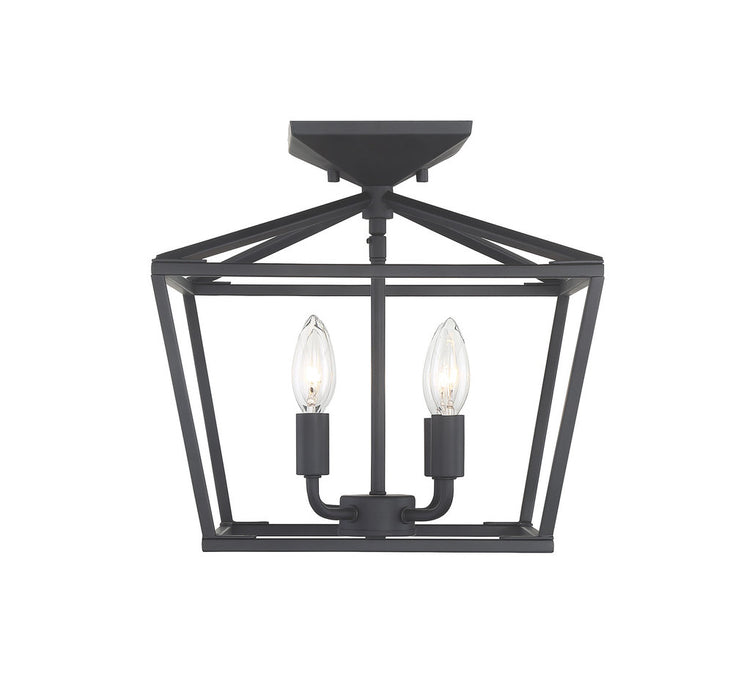 Townsend 4 Light Matte Black Semi-Flush Mount