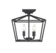 Townsend 4 Light Matte Black Semi-Flush Mount