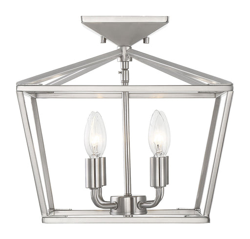 Townsend 4 Light Satin Nickel Semi-Flush Mount