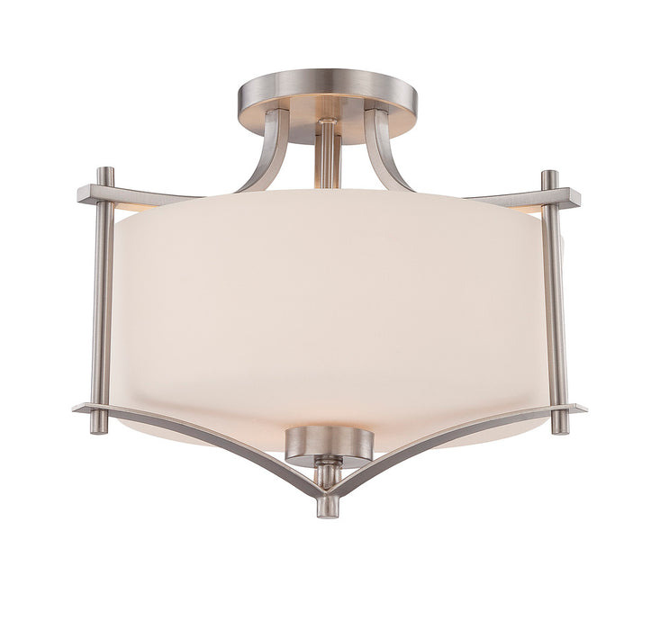 Colton 2 Light Satin Nickel Semi-Flush