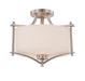 Colton 2 Light Satin Nickel Semi-Flush