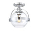 Pendleton Polished Chrome 1 Light Semi-Flush