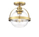 Pendleton Warm Brass 1 Light Semi-Flush