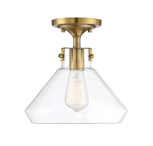 Walpole Warm Brass Semi-Flush