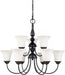 DUPONT 9 LT CHANDELIER