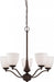 PATTON 5 LIGHT CHANDELIER/UP