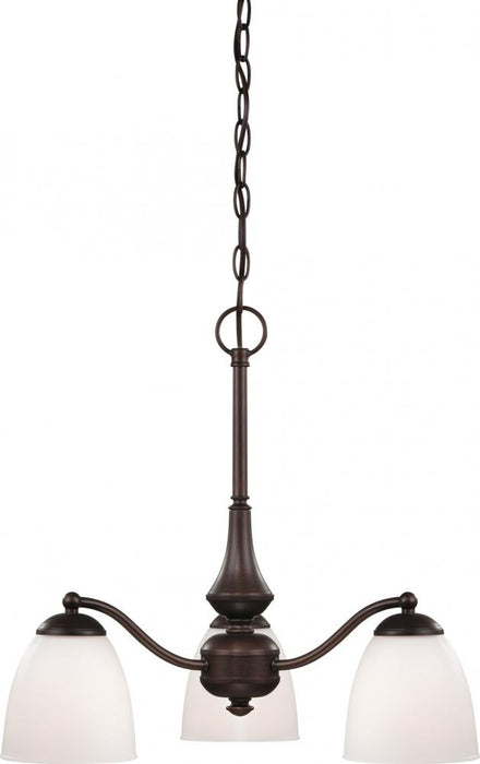 PATTON 3 LIGHT CHANDELIER/DOWN