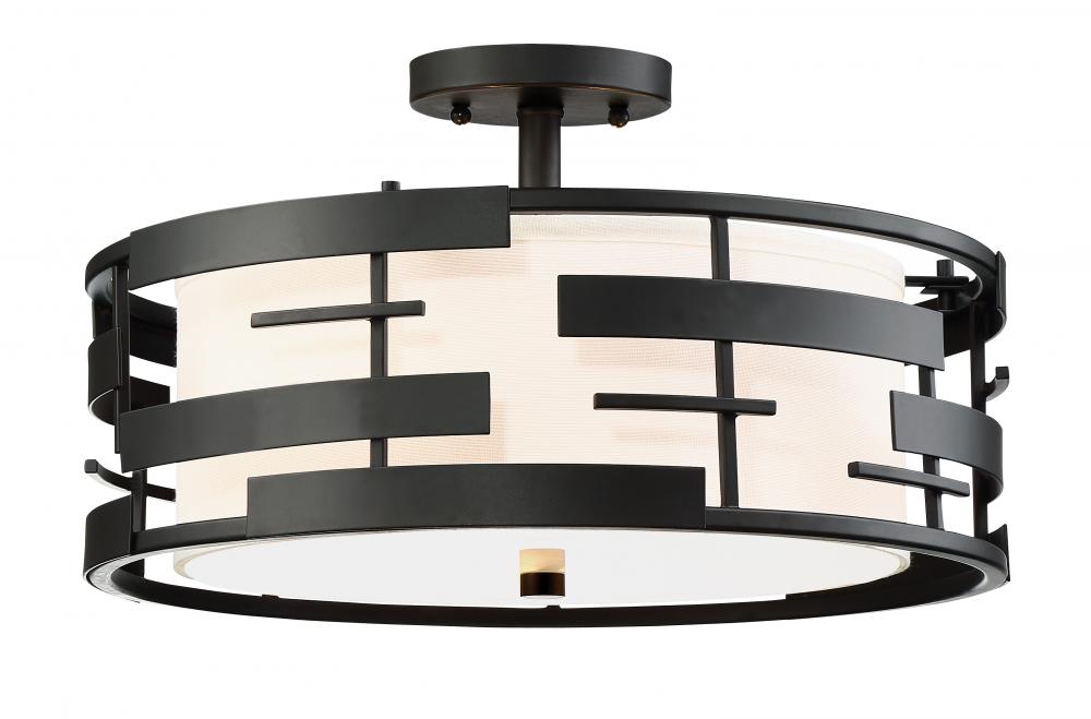 LANSING 3 LGT SEMI FLUSH