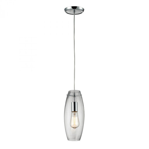 Menlow Park 1-Light Mini Pendant in Polished Chrome with Smoked Glass